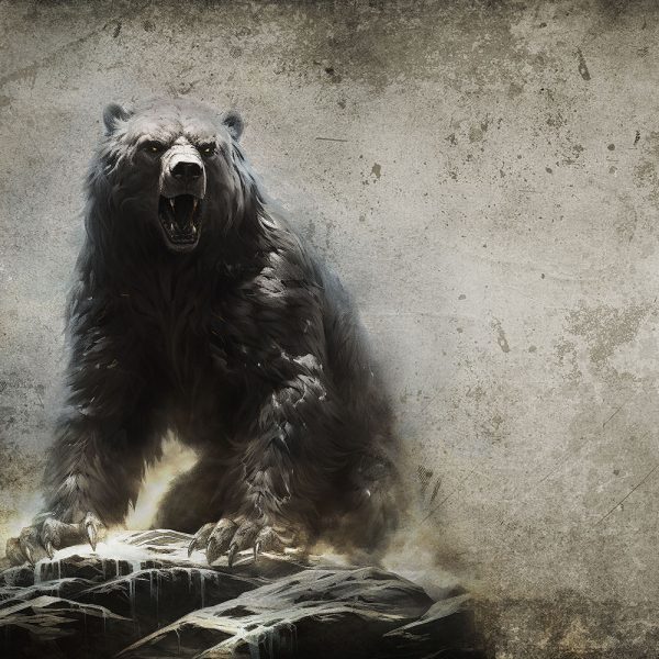 Bear-intimitating-webH.jpg Otso, Metsän Kuningas, digitaideteos