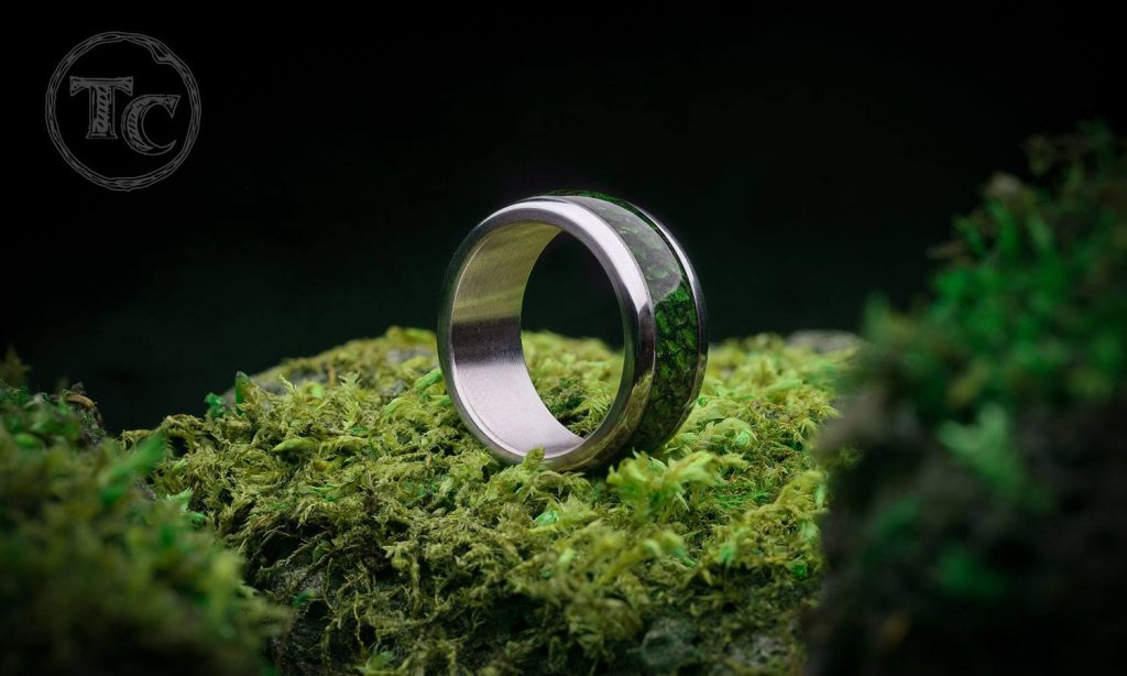 Lohikäärme Jade Terässormus 9 mm