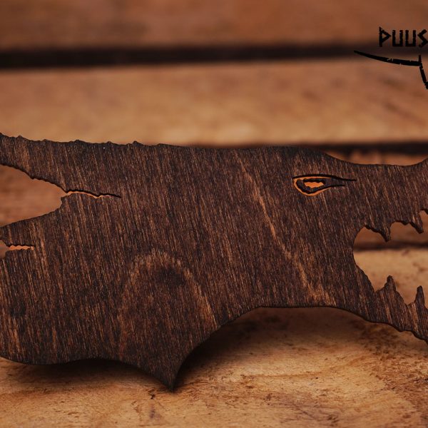 Lohikäärme jääkaappimagneetti, vaneri