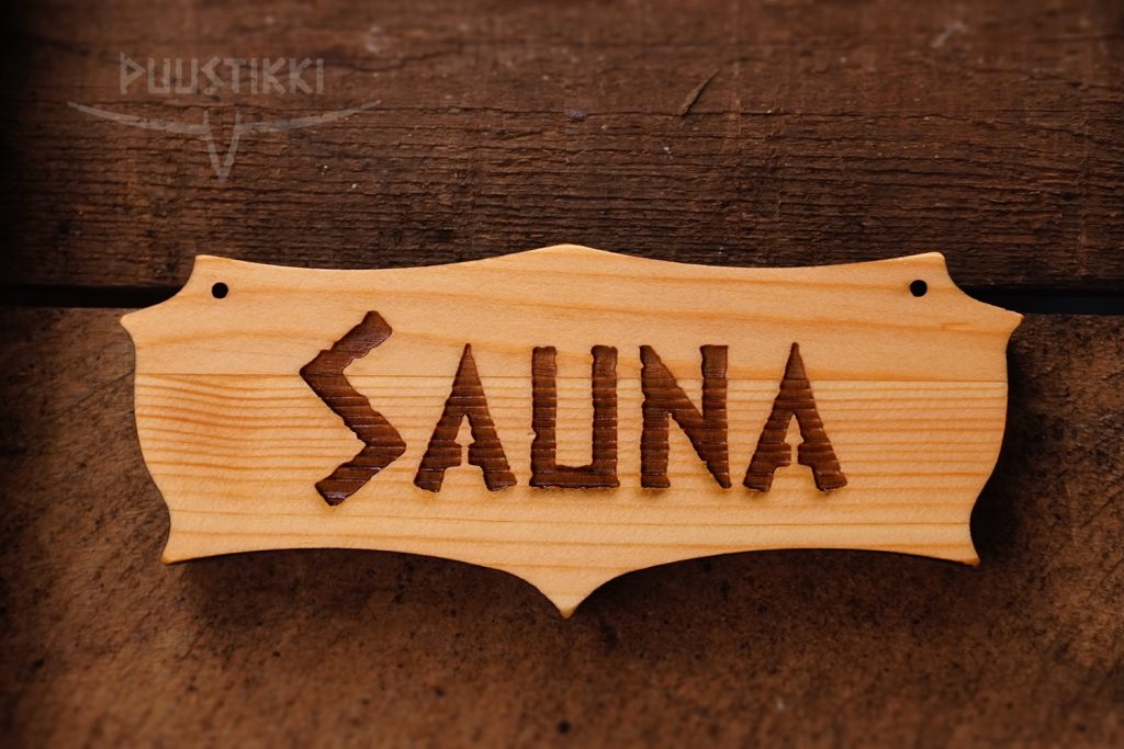 Sauna-ovikyltti, puinen